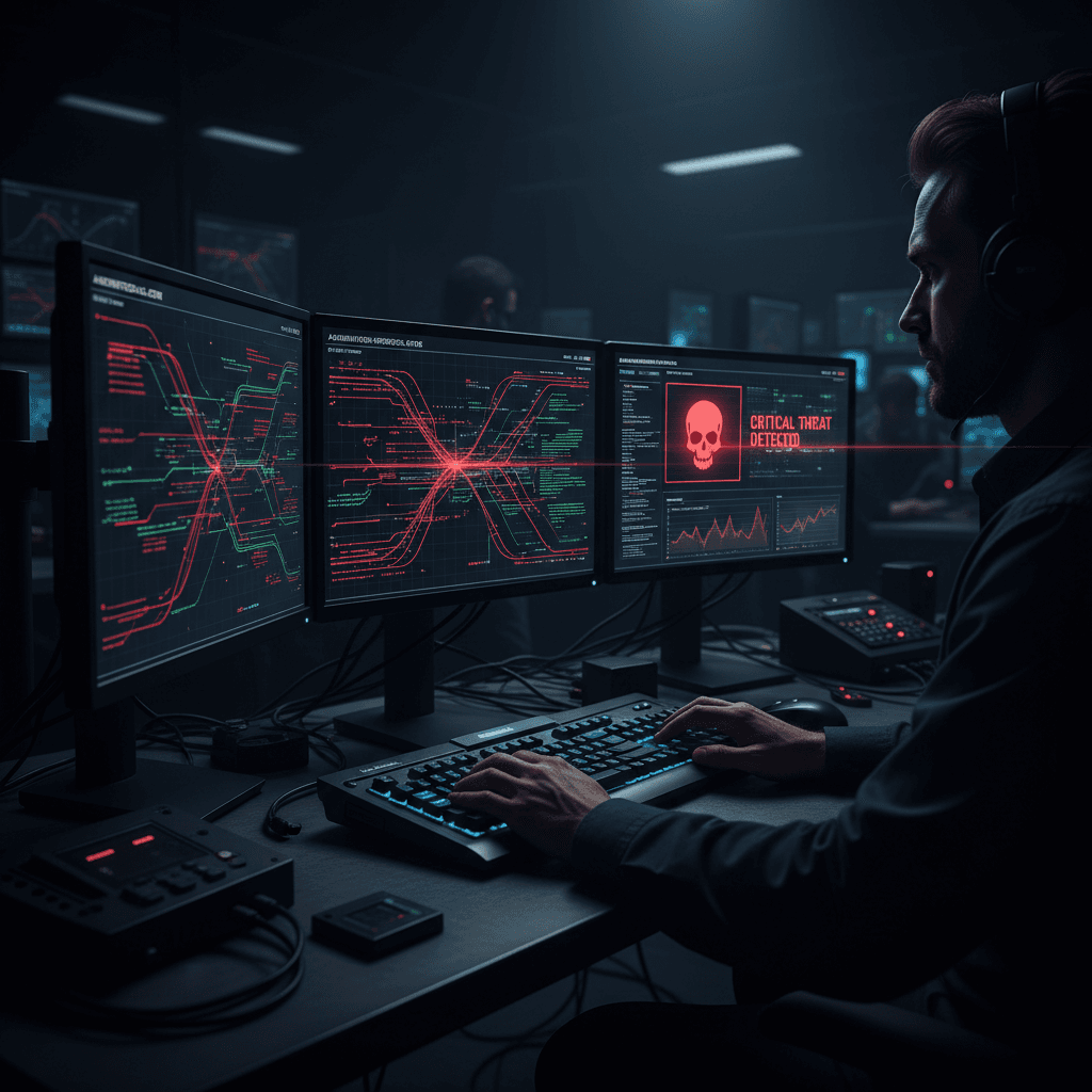Security monitoring dashboard with real-time threat detection