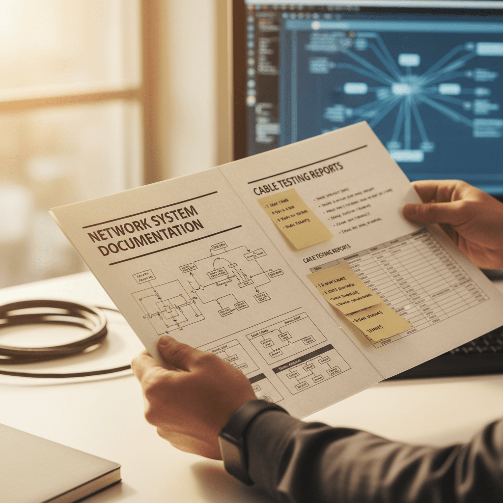 Structured cabling documentation and testing records